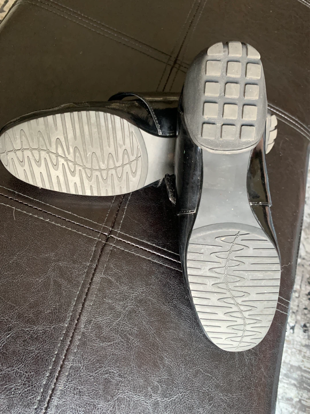 LADIES Leather Adolfo Domingues Black and Silver Athletic Shoes - photo 4