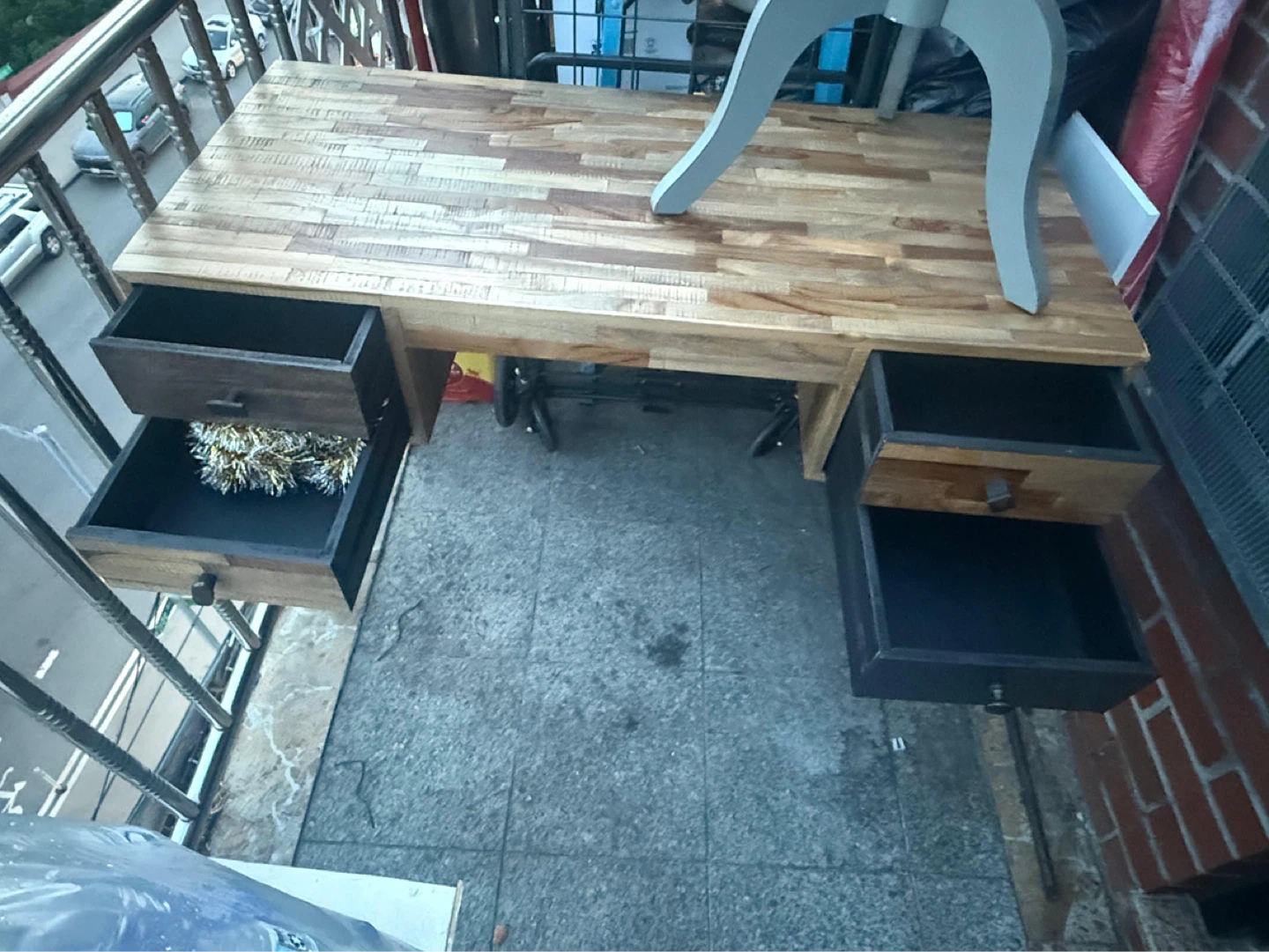 Wood Desk with Drawers - photo 5