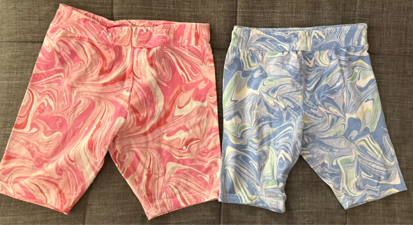 Carters Girls' Marble Print Bike Shorts - 2 Pairs