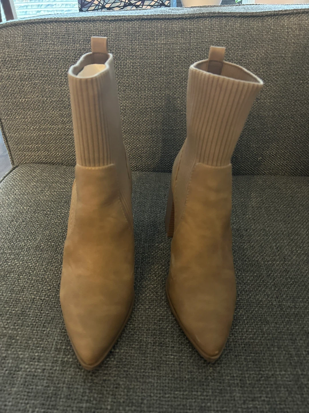 Call It Spring Tan Sock Booties - Size 6.5 - photo 2