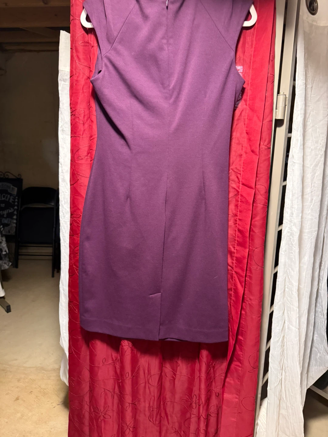Calvin Klein Purple Ruched Sheath Dress Size 10 - photo 4