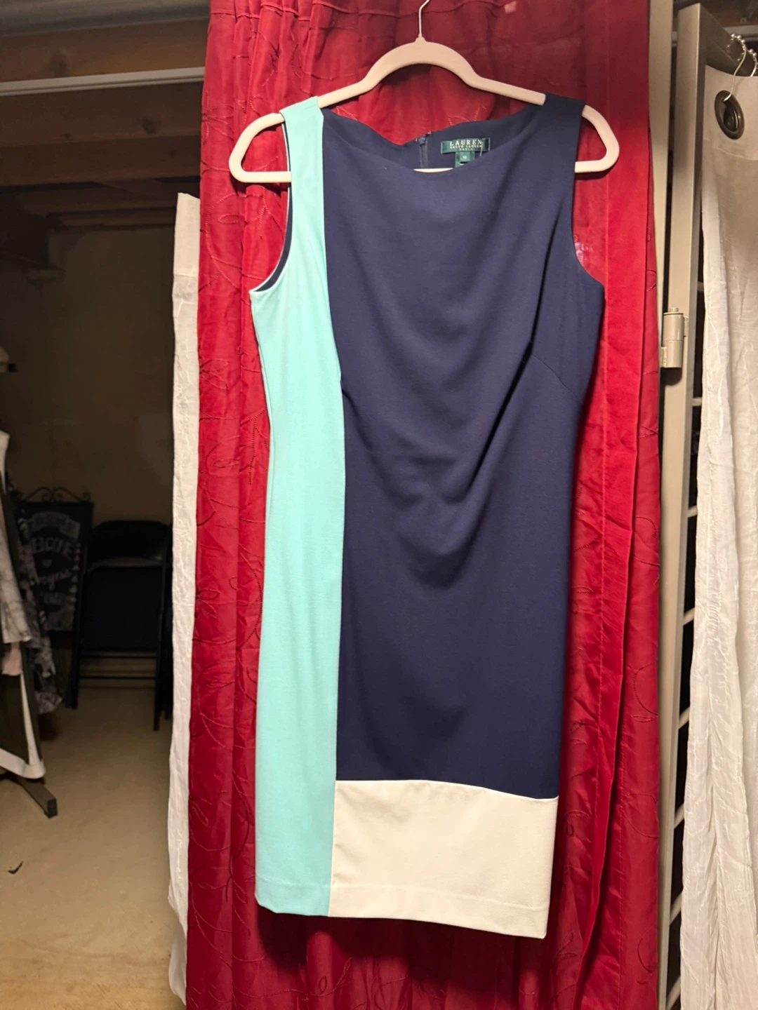 Lauren Ralph Lauren Colorblock Sheath Dress Size 12 - photo 2