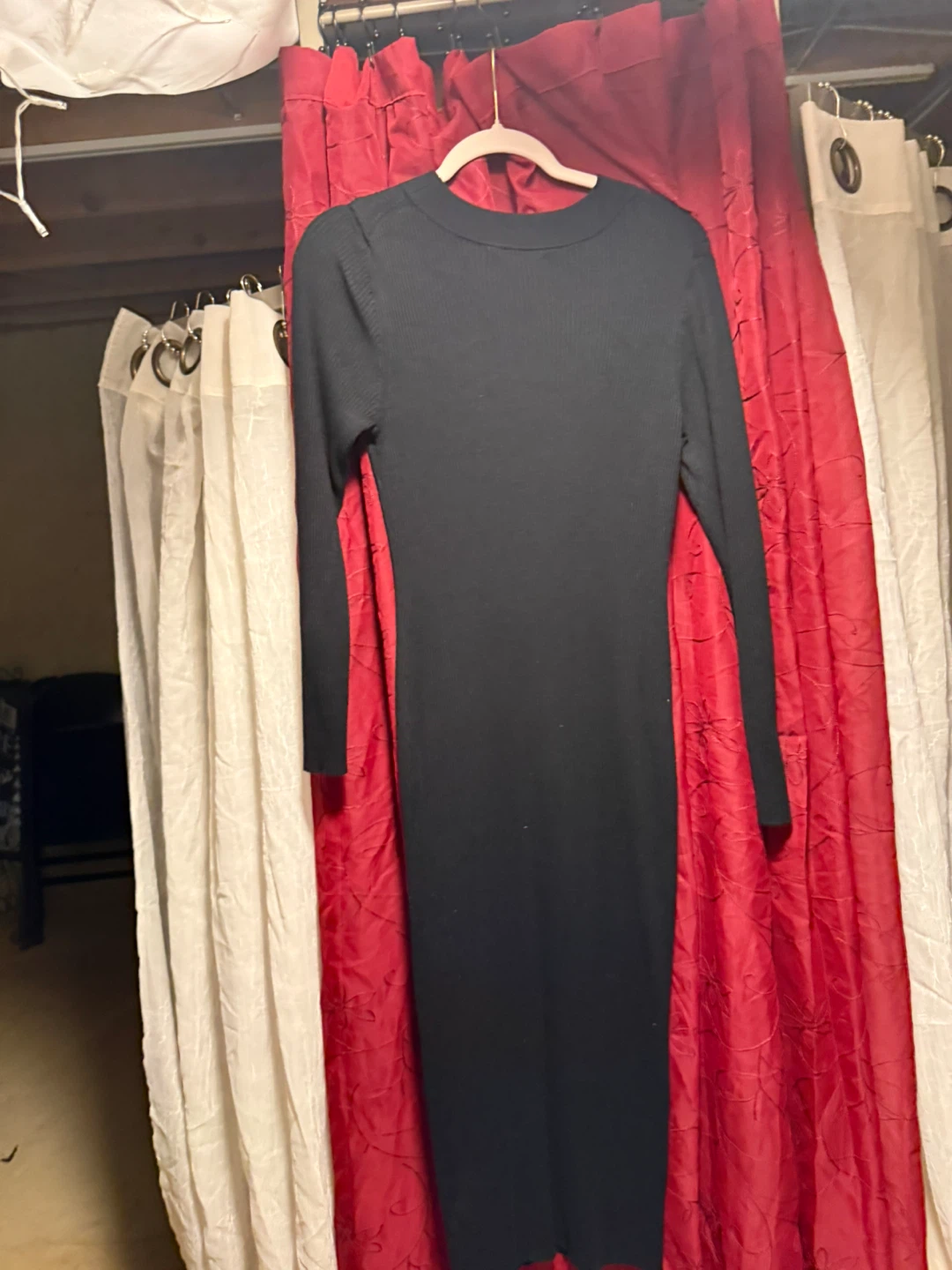 J. Crew Black Ribbed Long Sleeve Sweater Dress Size S - photo 2