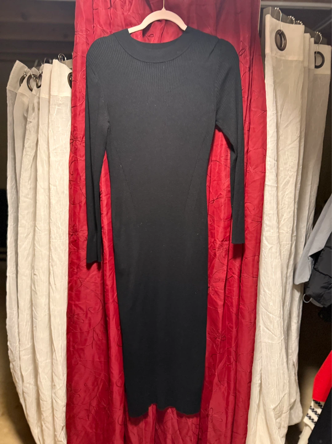 J. Crew Black Ribbed Long Sleeve Sweater Dress Size S - photo 3
