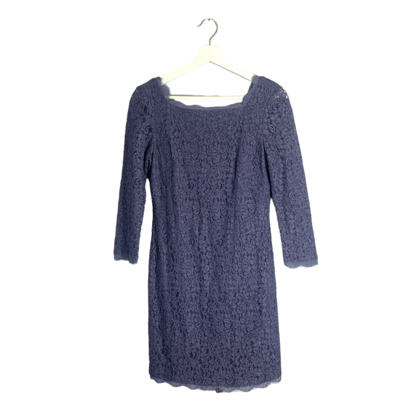 Adrianna Papell Purple Short Evening Lace Dress Size 4