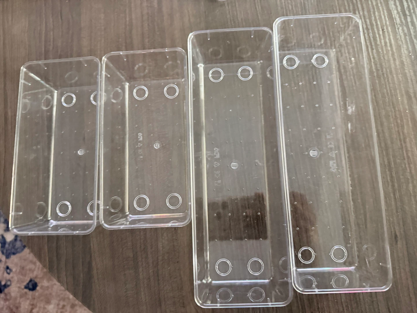 9pcs Clear Plastic Storage Bins Set 4 sizes - photo 3