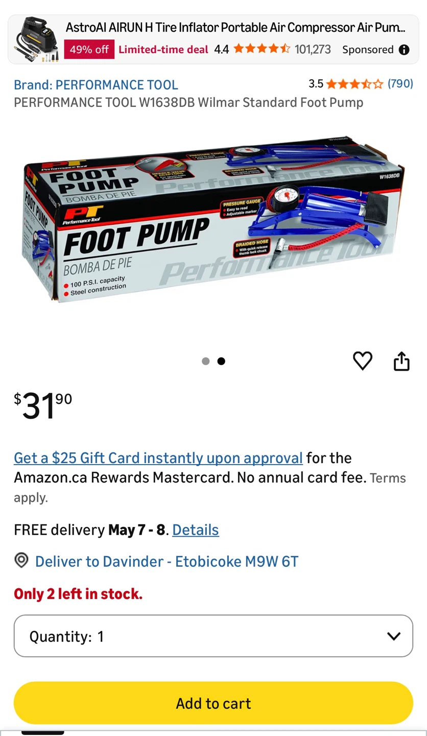 White Dog Red Foot Pump