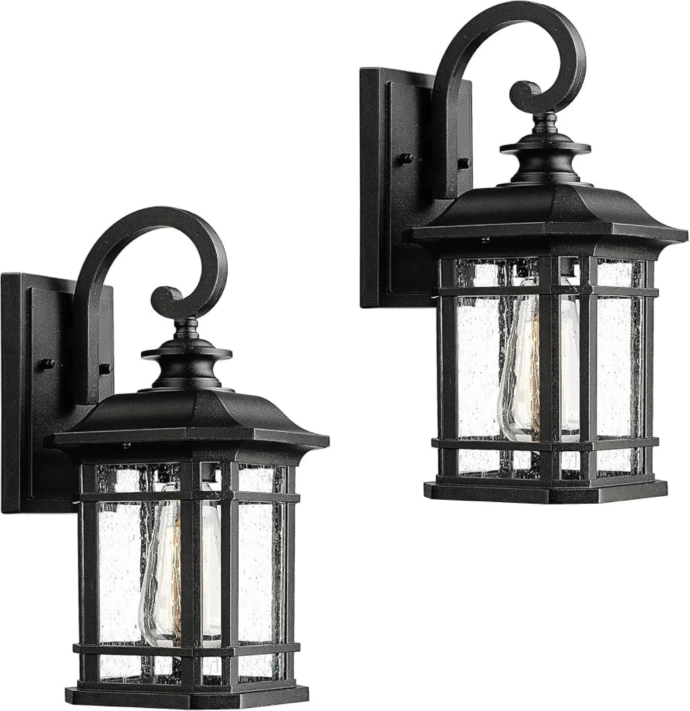 Emliviar Outdoor Wall Light - Black Finish