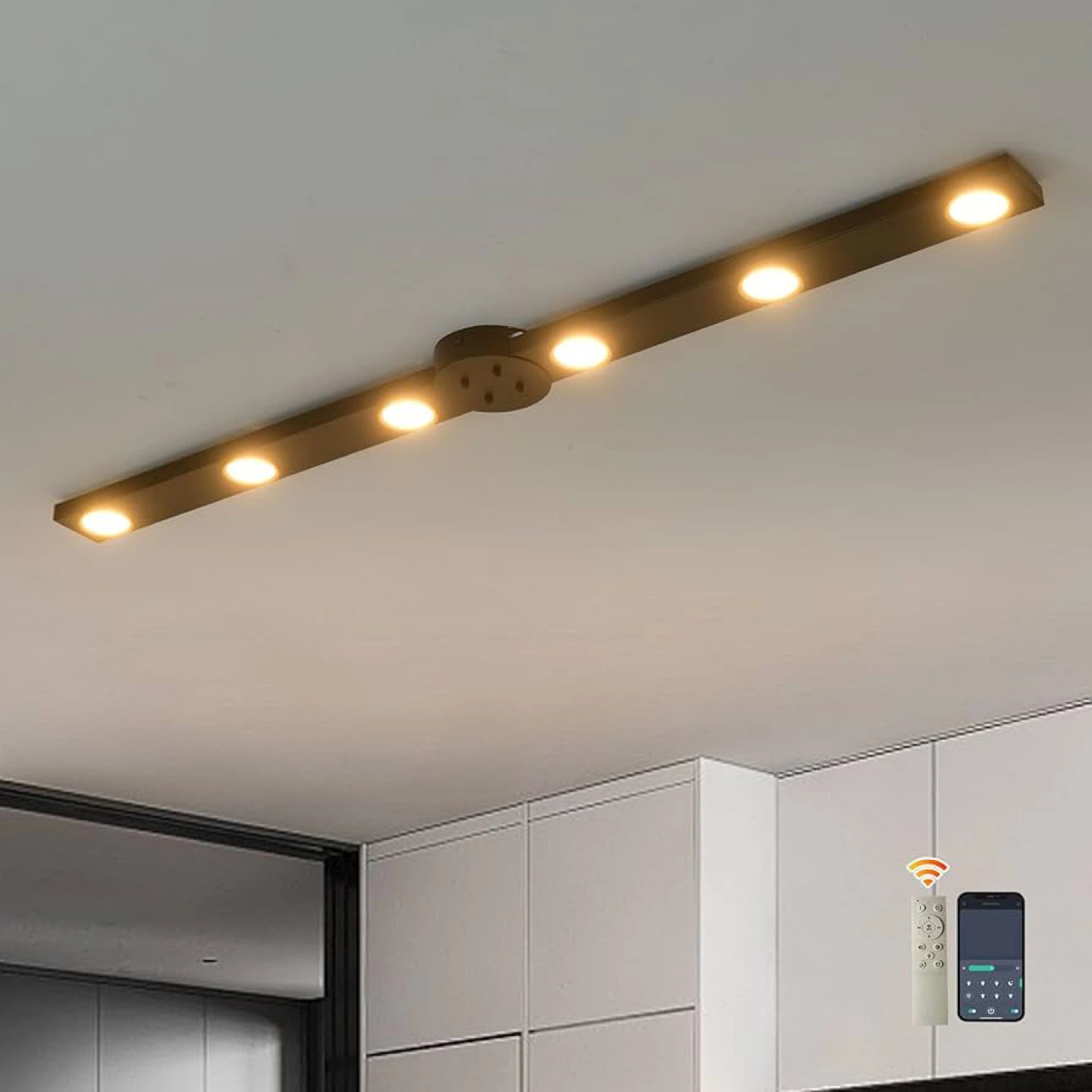 Garwarm Modern Ceiling Light Track Lighting, 47 Inch Dimmable