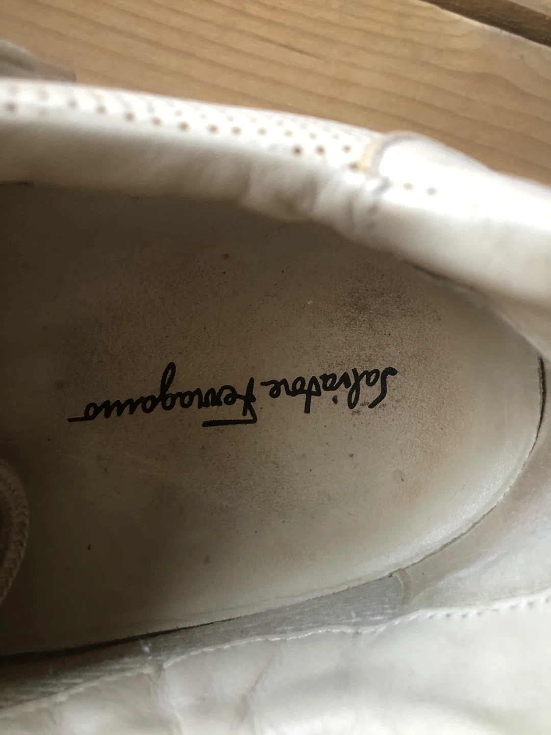 Salvatore Ferragamo White Leather Sneakers