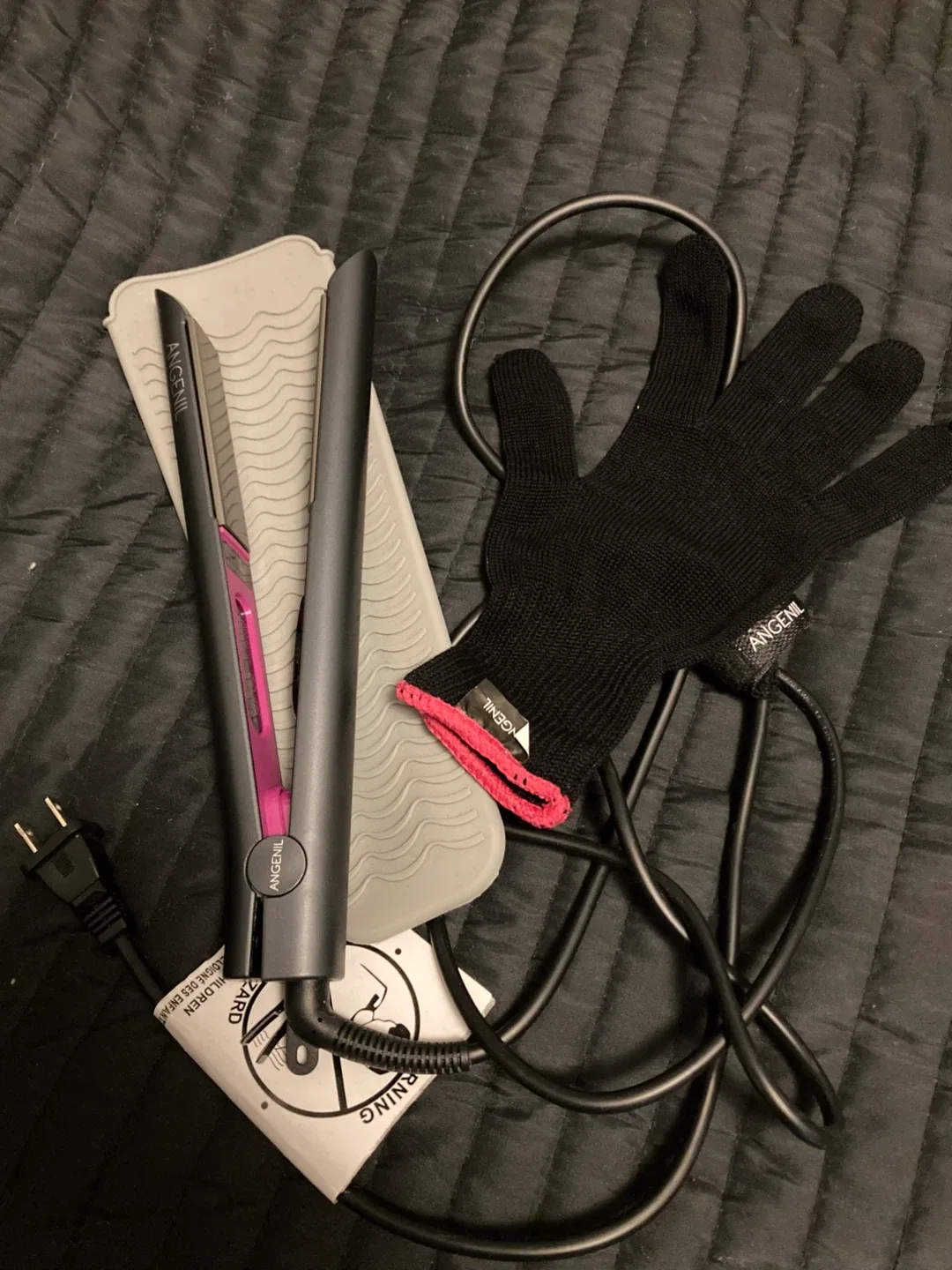 ANGENIL Hair Straightener with Heat Glove and Mat