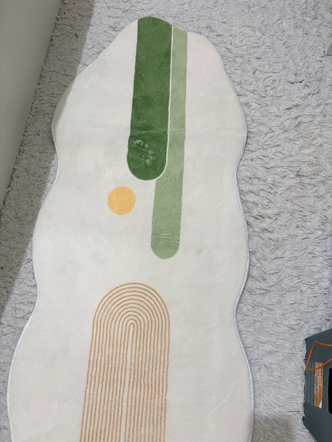 Abstract Cream Rug 1.6m x 58cm - photo 3