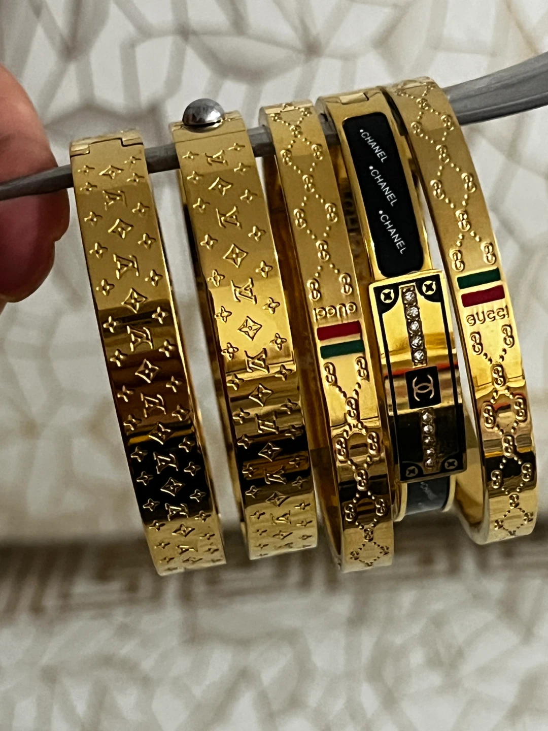 Gold Tone Designer Inspired Bracelets Set - photo 2