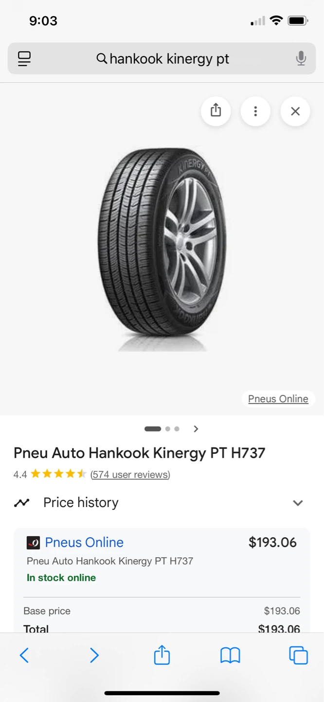 BRAND NEW: Hankook Kinergy PT 195/60R15 (Set of 4) - photo 5