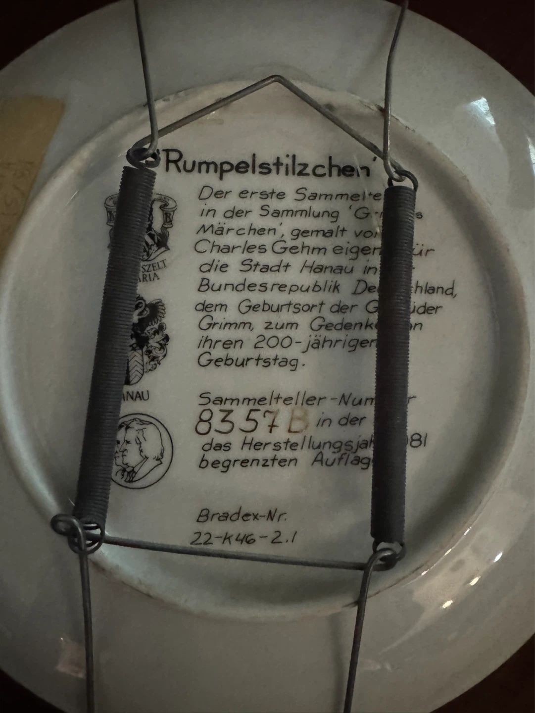 Rumpelstilzchen Collector Plate by Gehm - photo 2