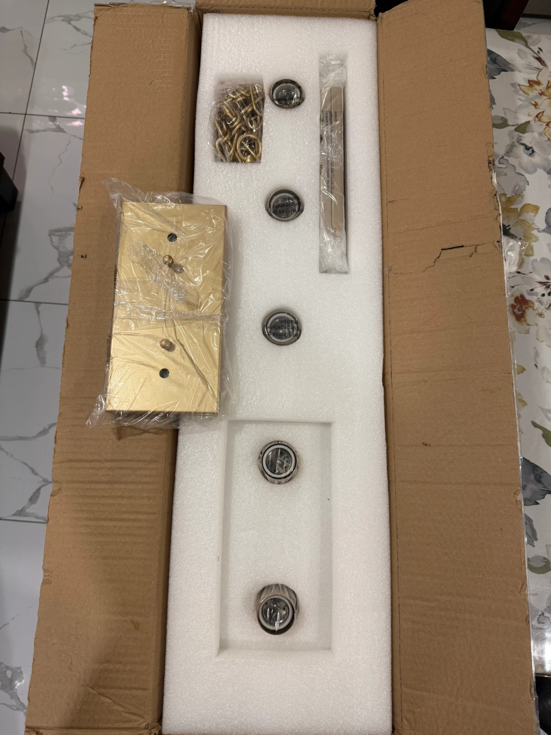 AMZASA Gold Rectangle Kitchen Island Lights - photo 5