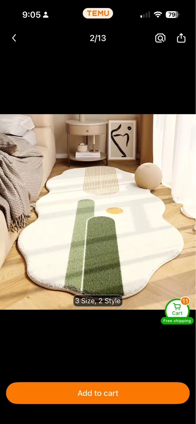 Abstract Cream Rug 1.6m x 58cm