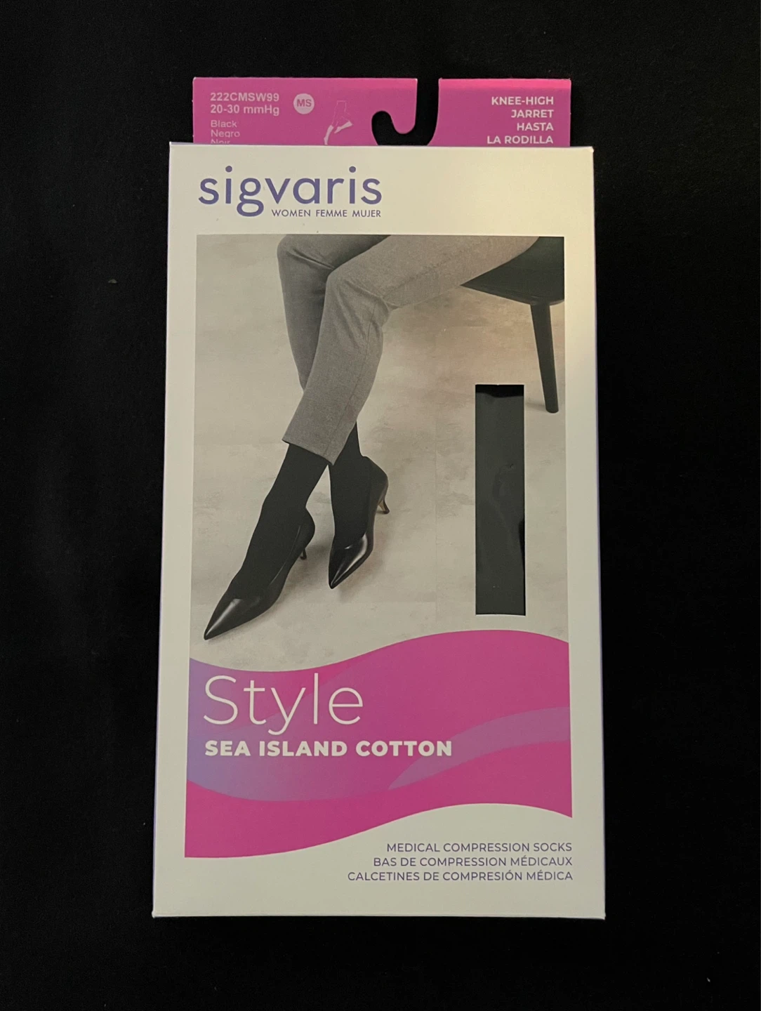 Sigvaris Cotton Compression Socks (MS) - Brand New