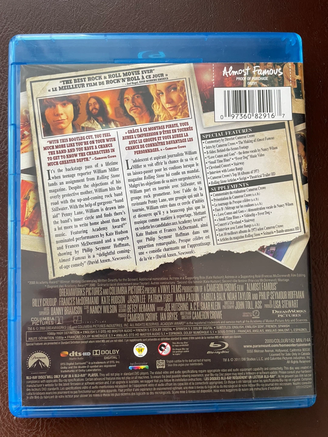 Almost Famous Bootleg Cut Blu Ray - photo 3