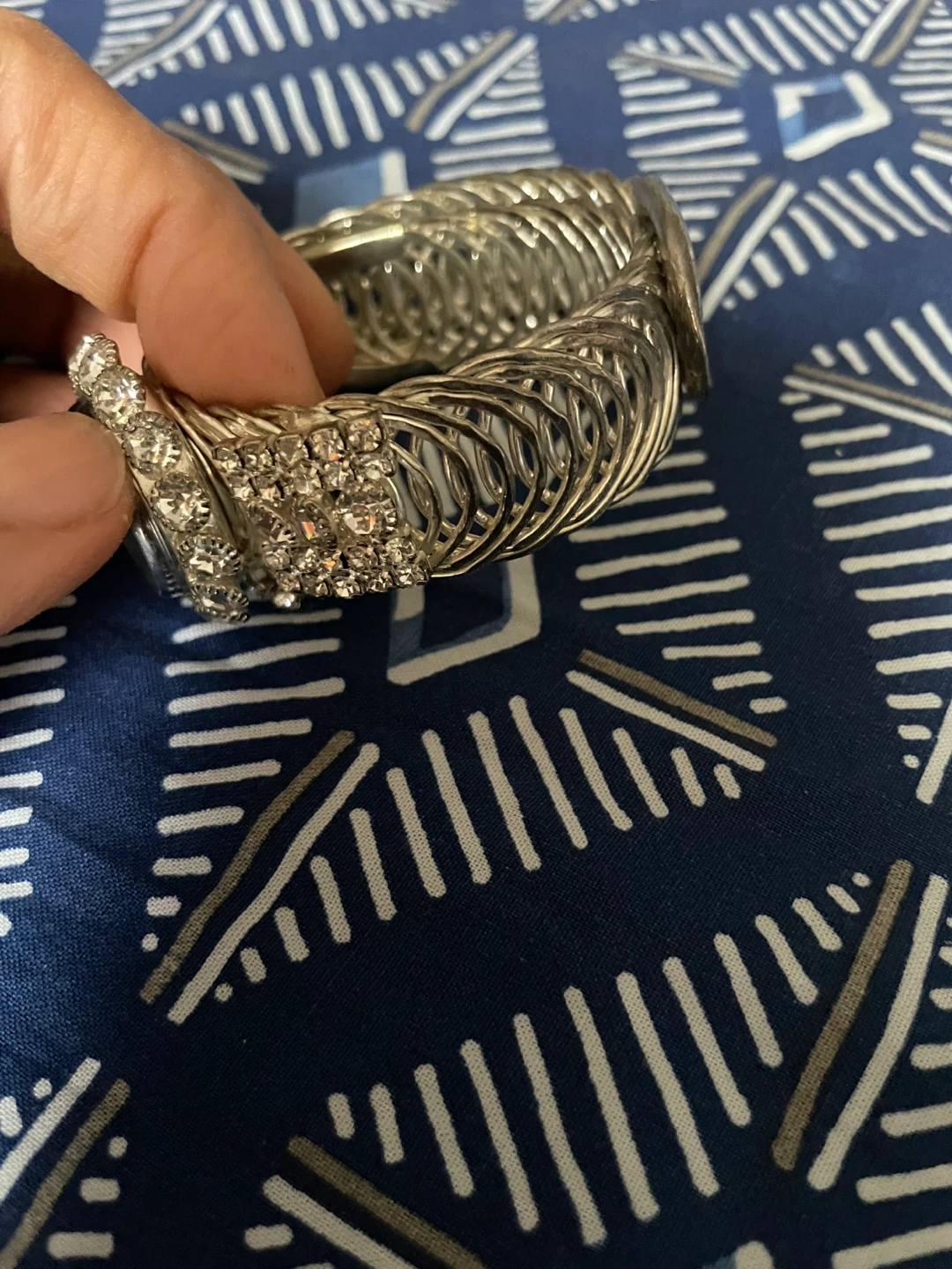 Silver Tone Crystal Accent Quartz Watch - photo 2