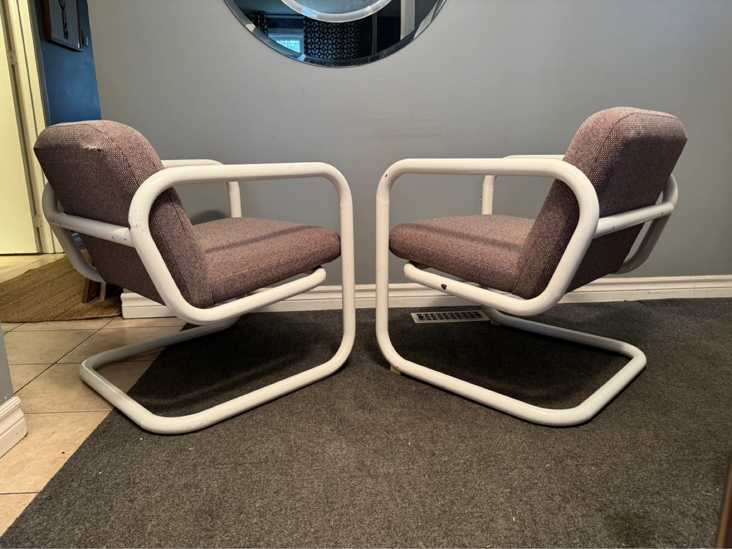 KINETIC Tubular Cantilever Chairs - good condition ! - photo 3