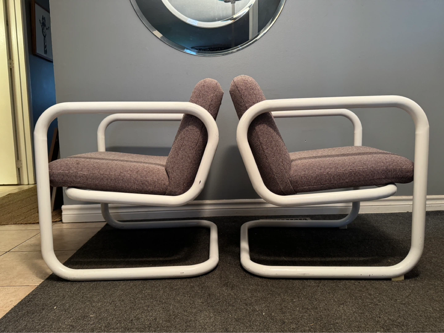 KINETIC Tubular Cantilever Chairs - good condition ! - photo 5