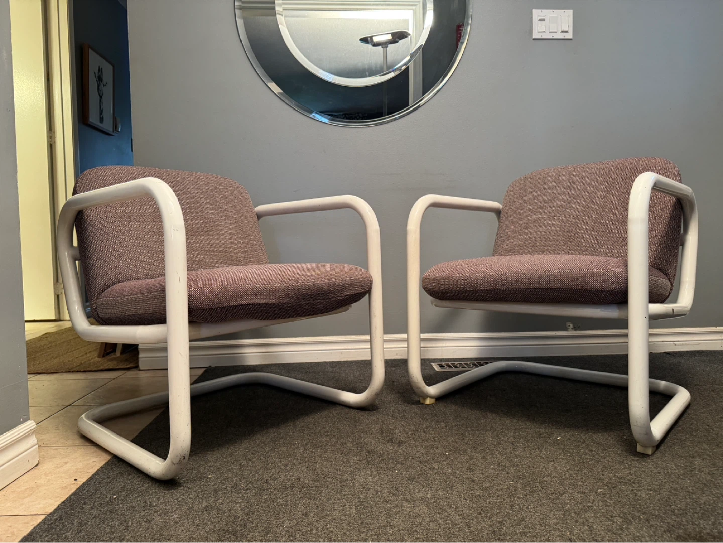 KINETIC Tubular Cantilever Chairs - good condition ! - photo 2