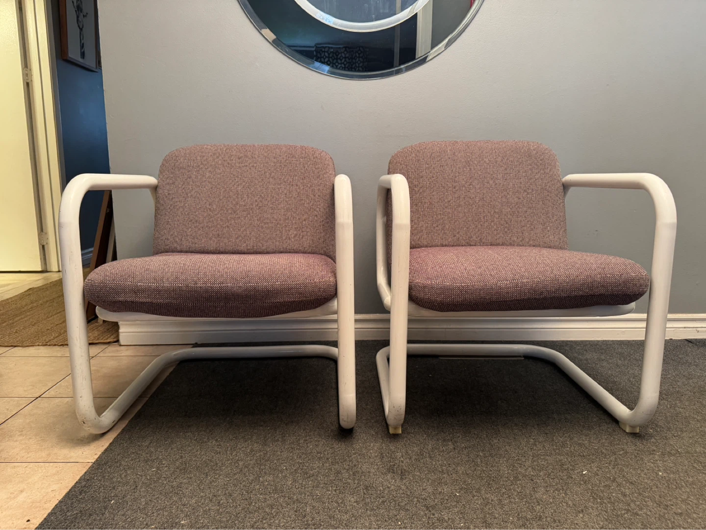 KINETIC Tubular Cantilever Chairs - good condition !