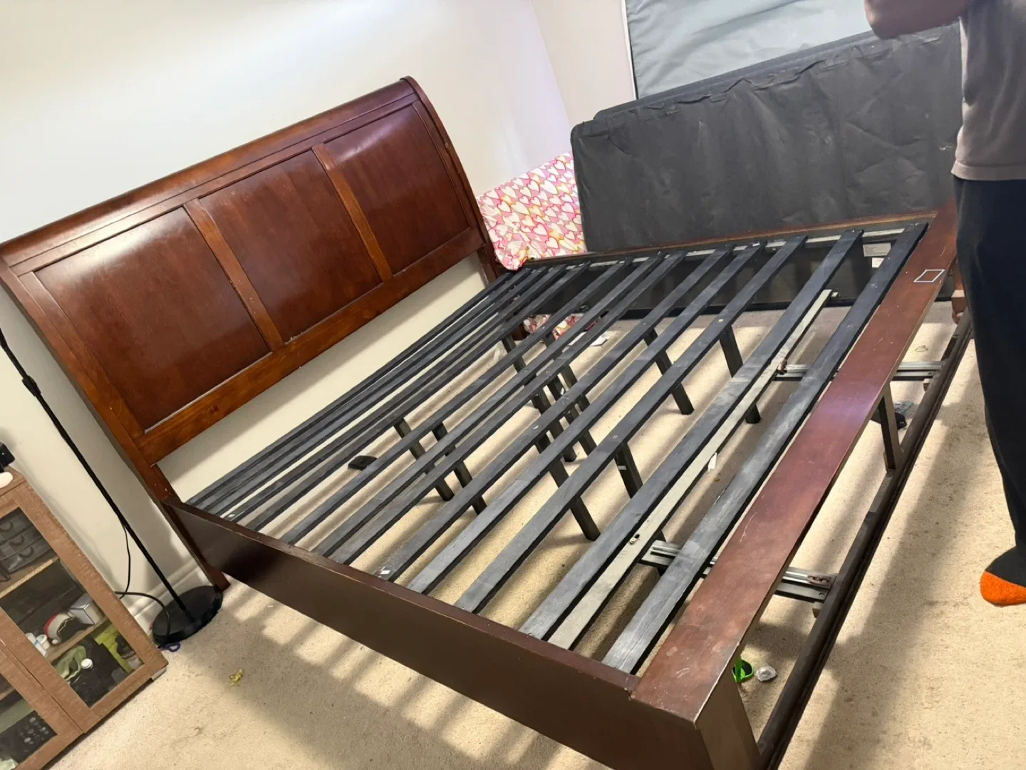 Storage Bed with Headboard & Frame - Cherry Brown - King Size - photo 2