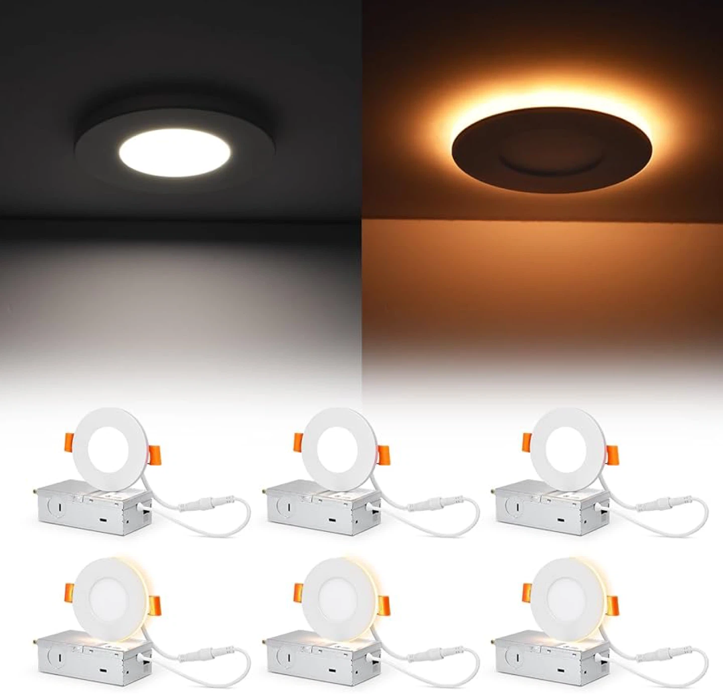 3 Inch LED Recessed Lights - Pack of 6