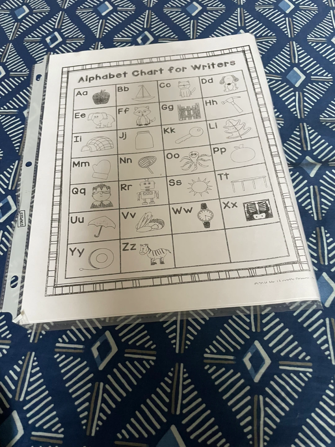 Kids number or alphabet chart