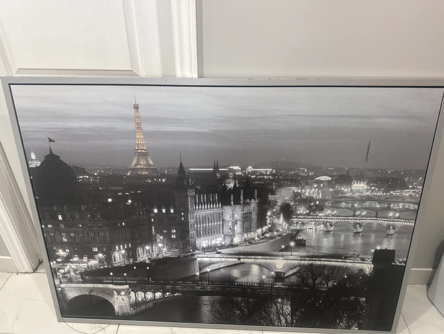 Large Paris Skyline Canvas Art Print