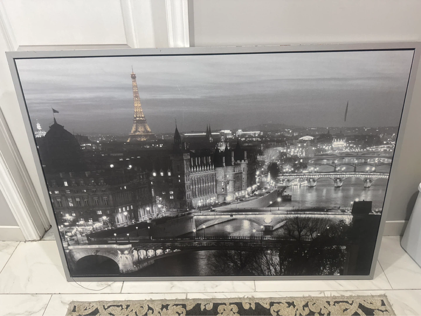 Large Paris Skyline Canvas Art Print - photo 2