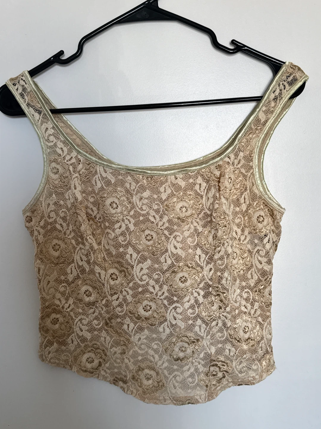Gold Lace Tank Top