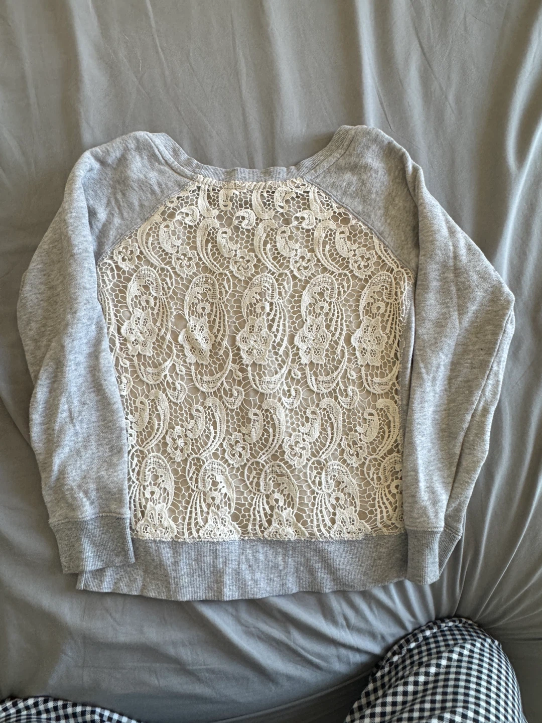 Garage Grey Lace Back Sweatshirt - photo 2