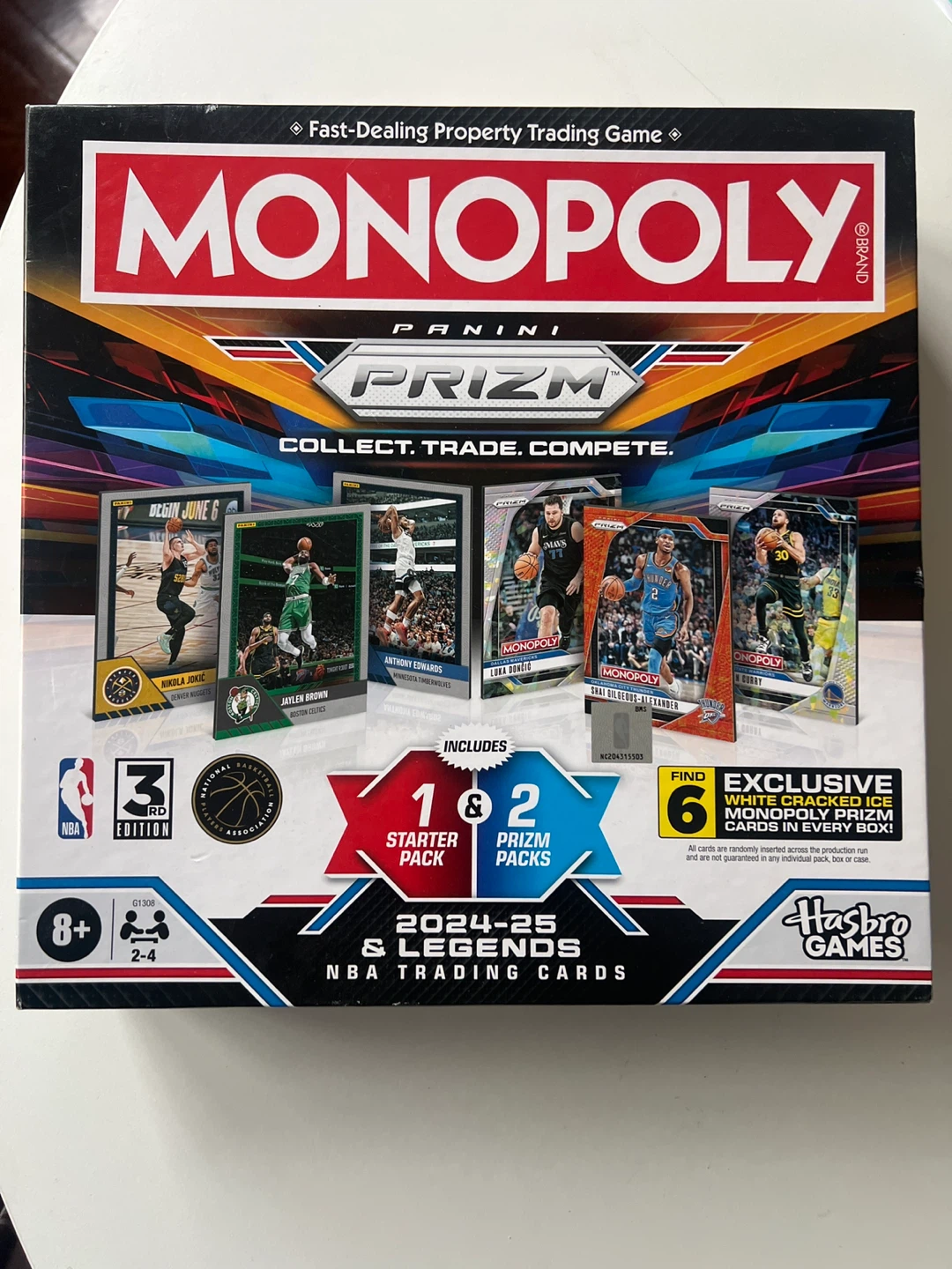 Monopoly Panini Prizm NBA Trading Card Game 2024-25