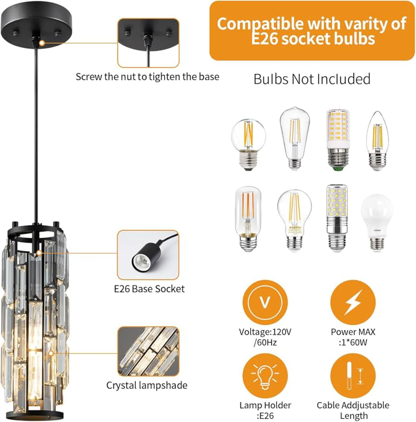 LMQNINE Pendant Lights Modern Black - photo 2