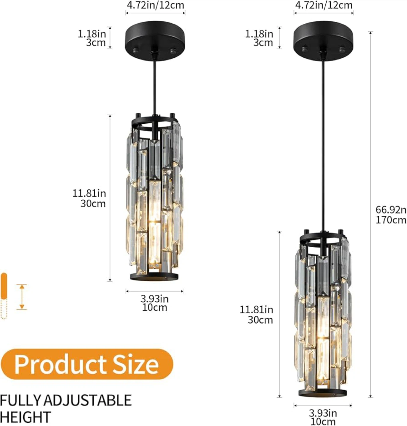 LMQNINE Pendant Lights Modern Black - photo 3