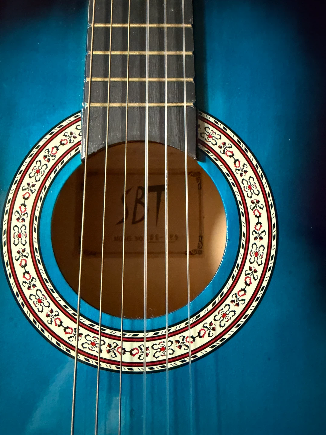 Acoustic Guitar with Gig Bag - Blue - photo 4