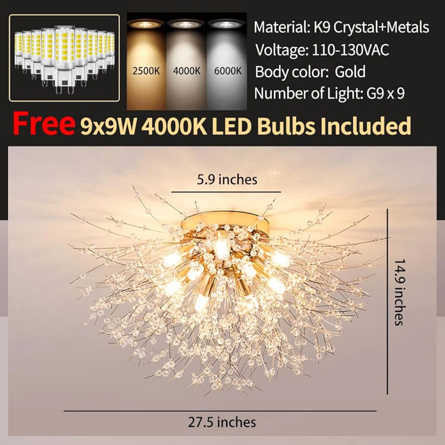 Modern Crystal Chandelier
