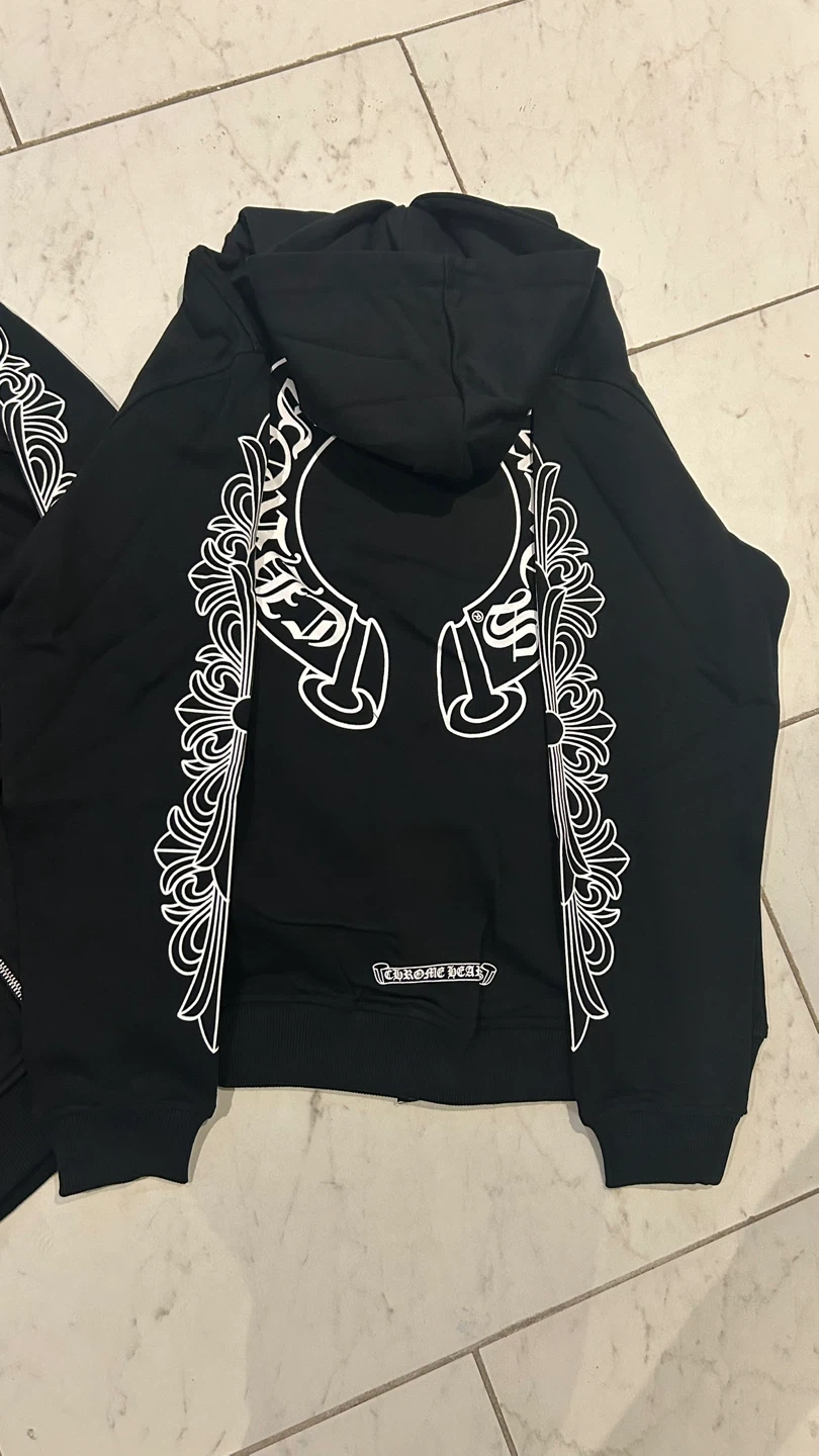 Chrome Hearts Black Zip-Up Hoodie - photo 4