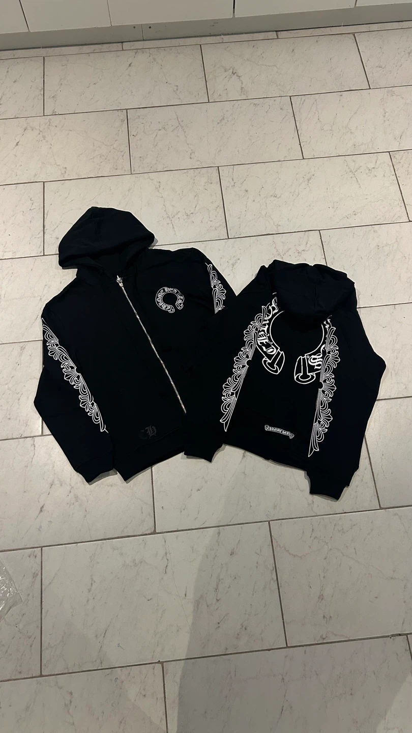 Chrome Hearts Black Zip-Up Hoodie