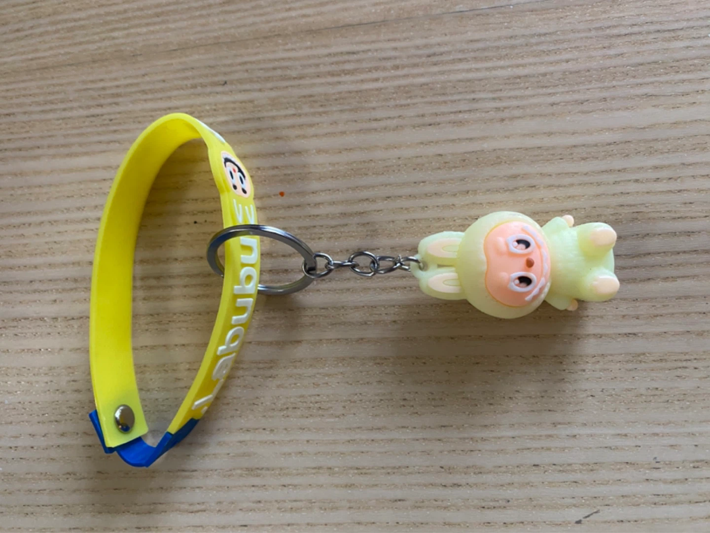 Yellow "Bubu" Keychain with Bunny Charm