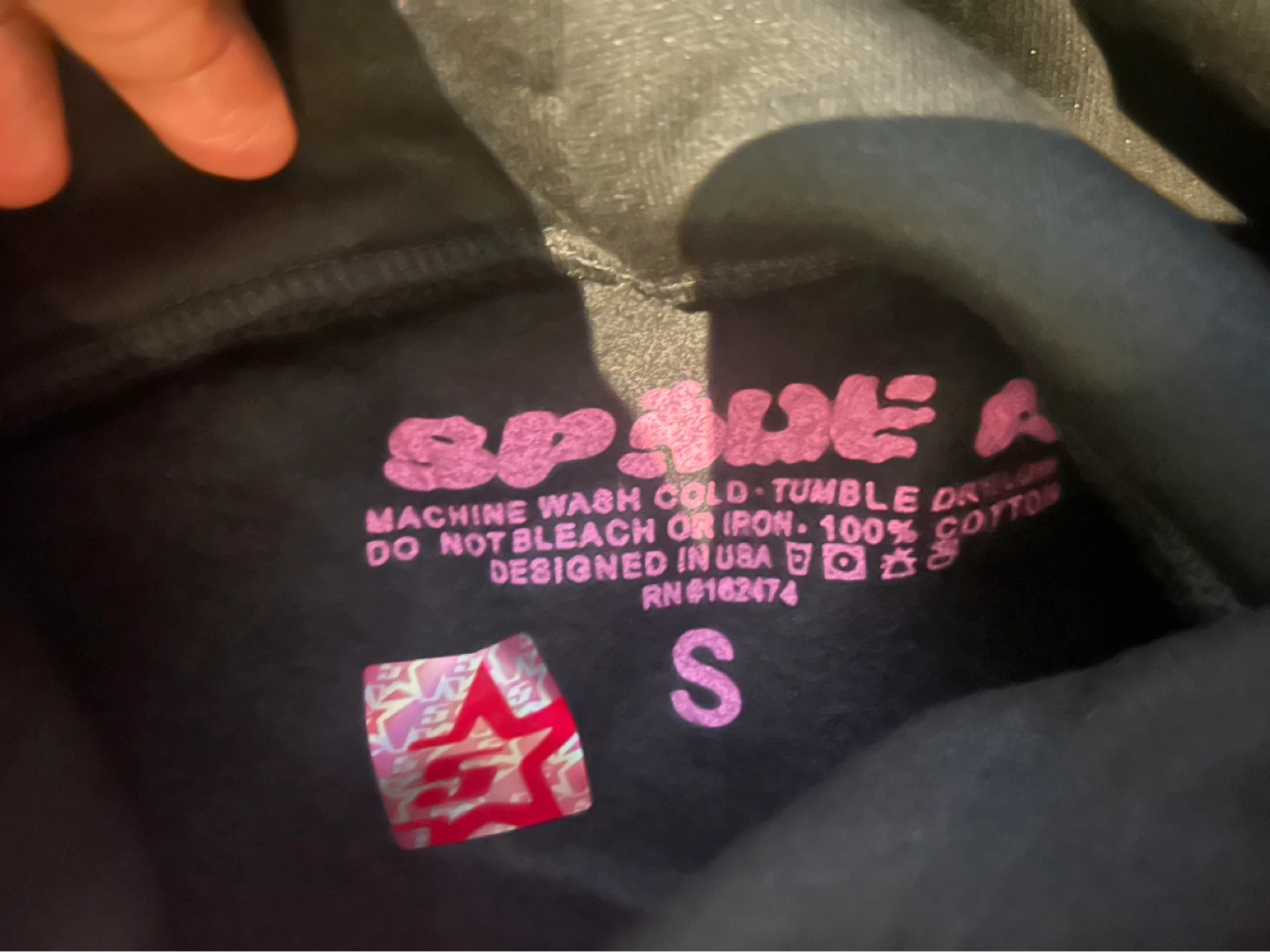 Sp5der Worldwide Hoodie and Sweatpants Set Black Size S - photo 4
