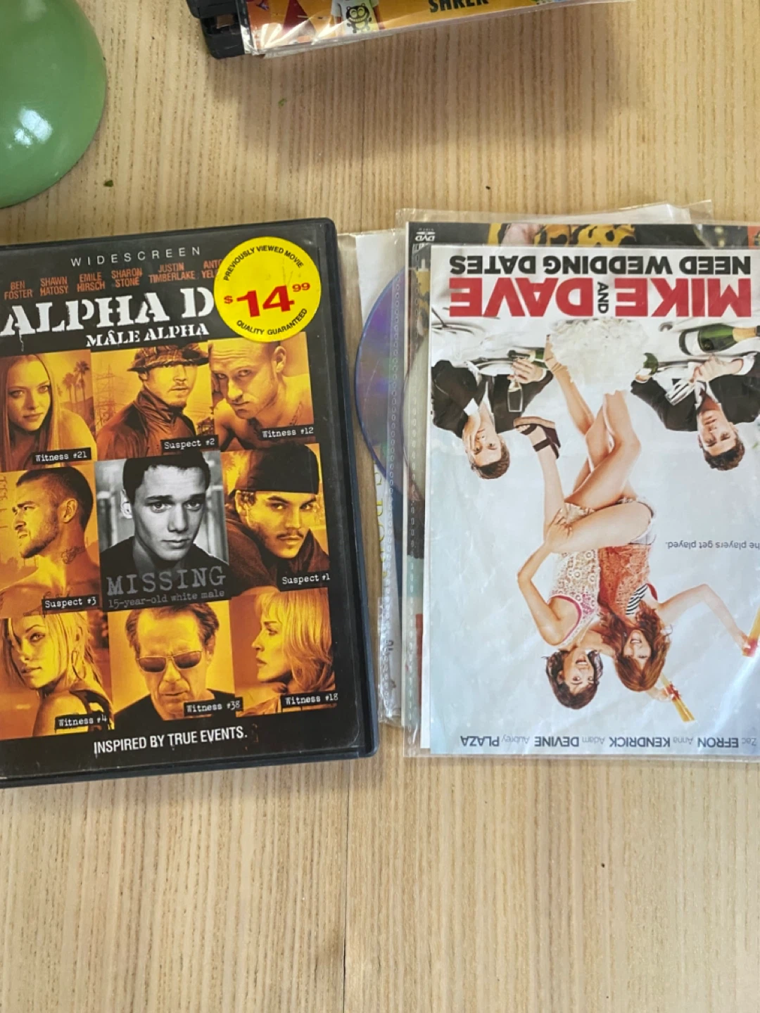 Alpha Dog and Mike and Dave Need Wedding Dates DVDs