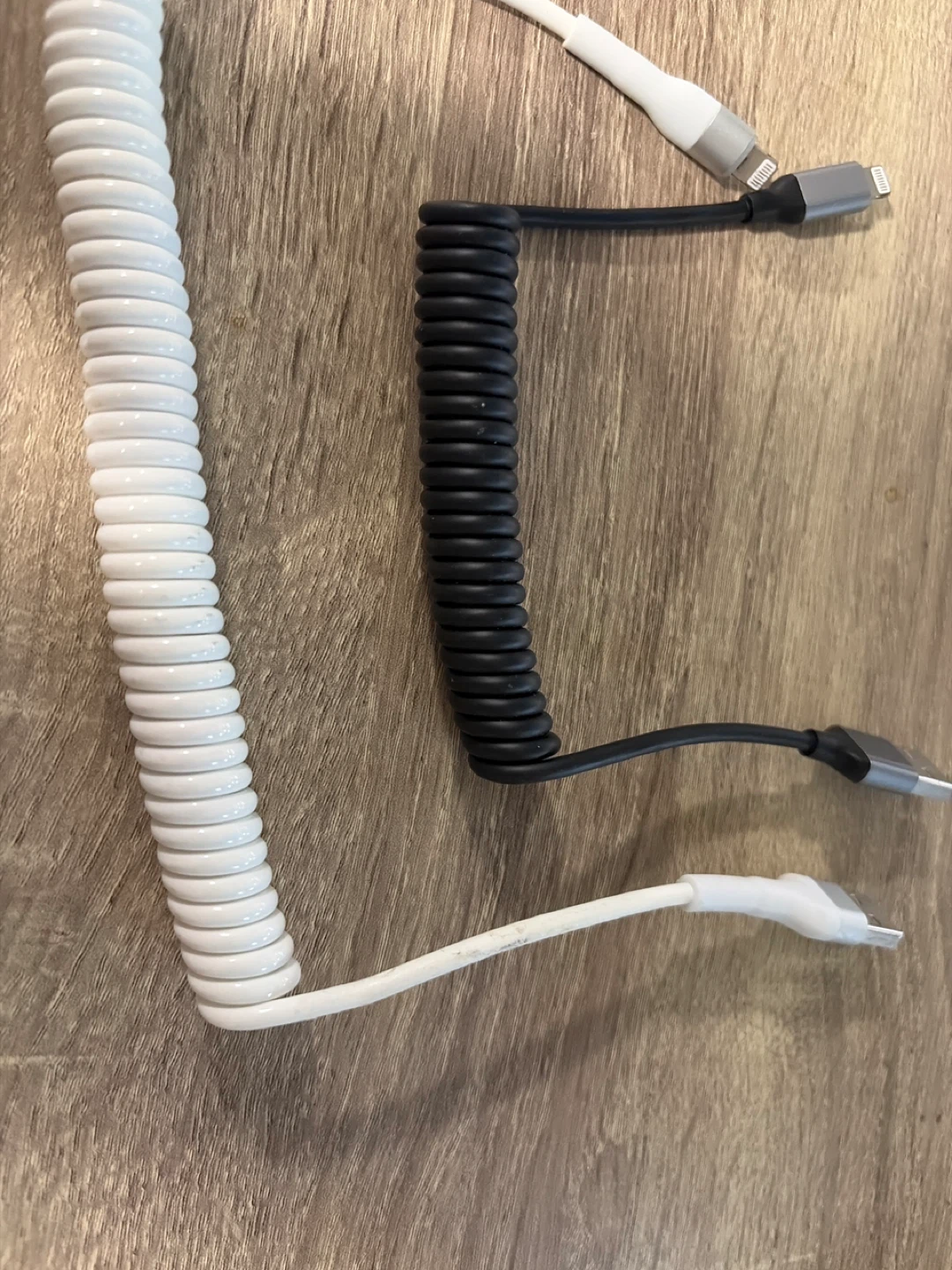2 Coil Charging Cables (1 Black, 1 White)