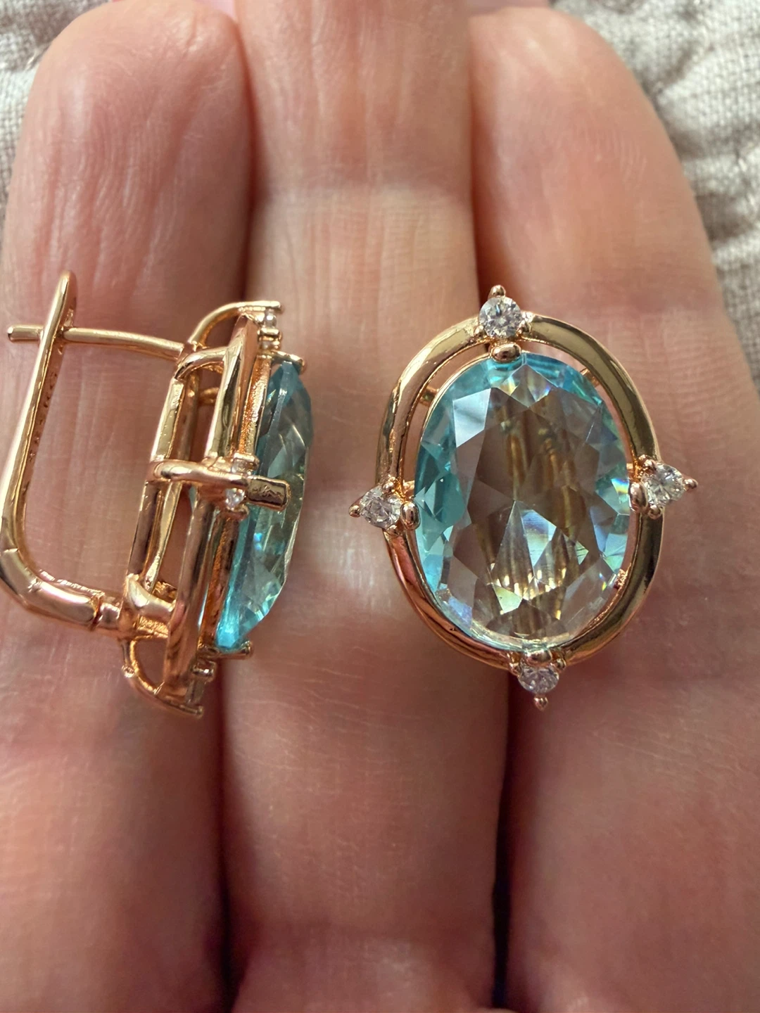 14k topaz earrings