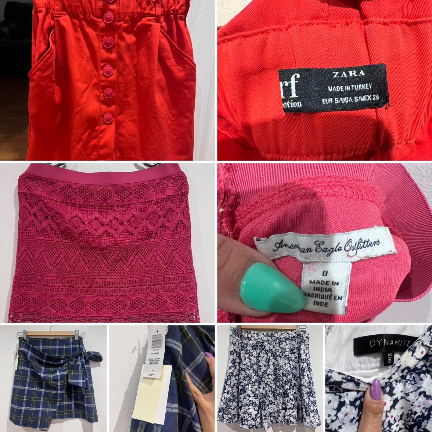 Variety of skirts
