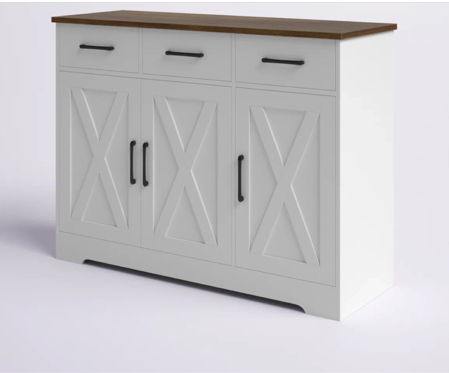 White Sideboard with 3 Drawers and 3 Cabinets - photo 3