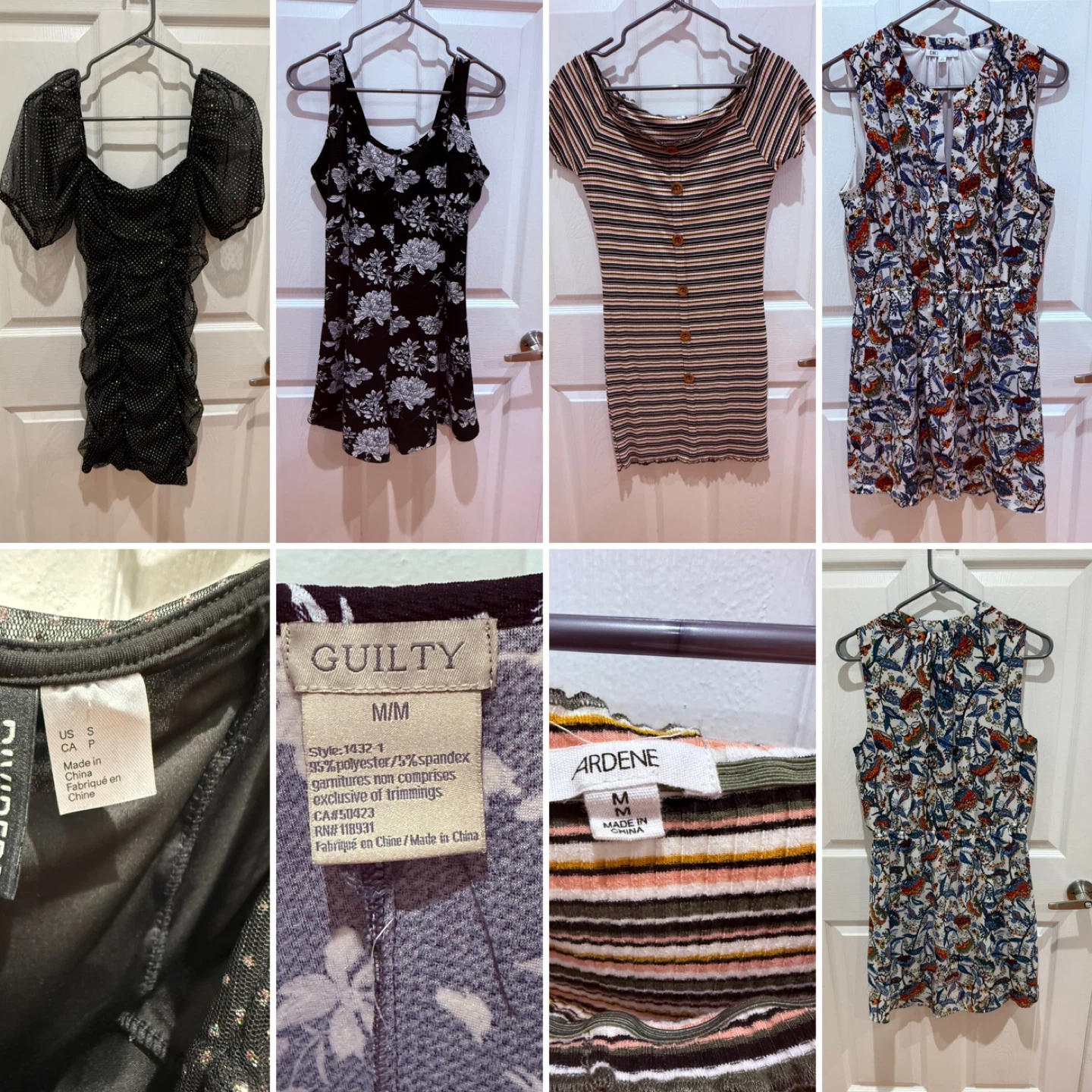 Variety of dresses